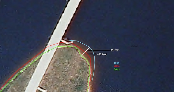Community Bridge Erosion over the years